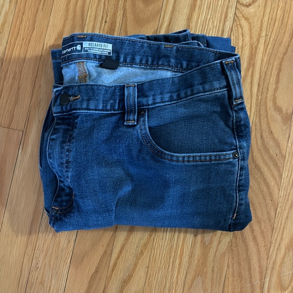 Vintage Baggy Carhartt Relaxed Fit Blue Jeans - Picture 3 of 3